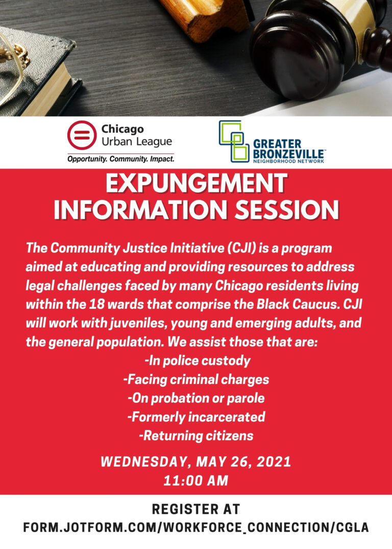 Expungement Information Session Chicago Urban League